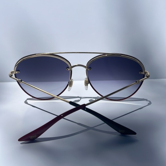 Gucci Authentic Red Glitter Framed Sunglasses, GG0351S 62 - Picture 2 of 6